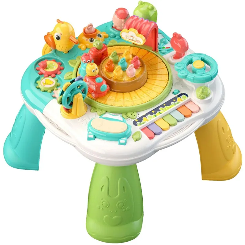 Amusement Park Study Table Multifunctional Activity Table for Kids with Piano & Train For Age 18 + (YL618)